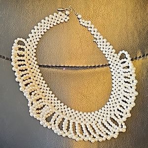 Vintage faux pearl collar necklace very RBG.